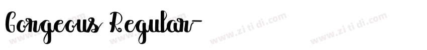 Gorgeous Regular字体转换 Gorgeous Regular字体转换